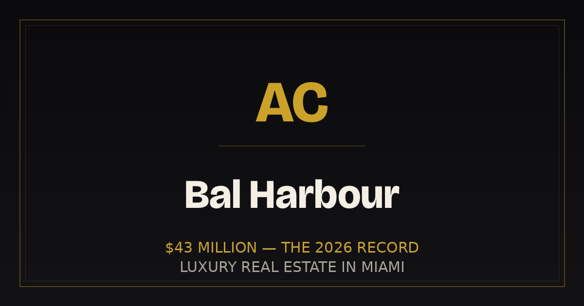 Bal Harbour: the $43 million record