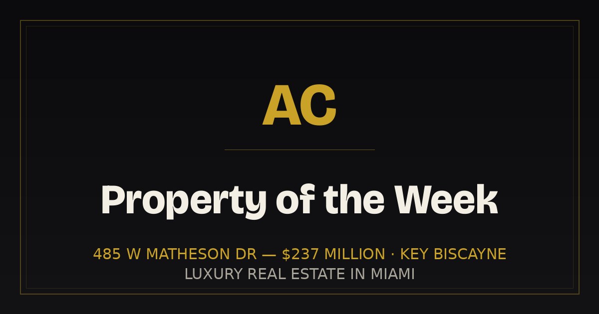 Property of the week: the 'Scarface mansion' in Key Biscayne
