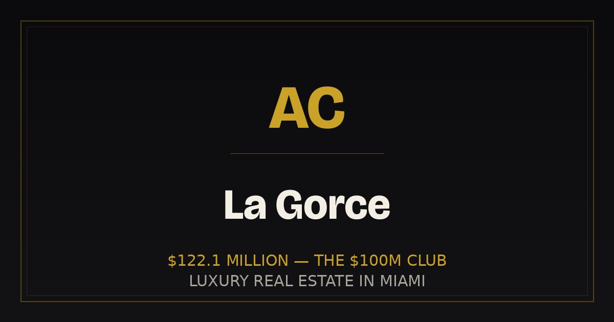 La Gorce: the $122 million island