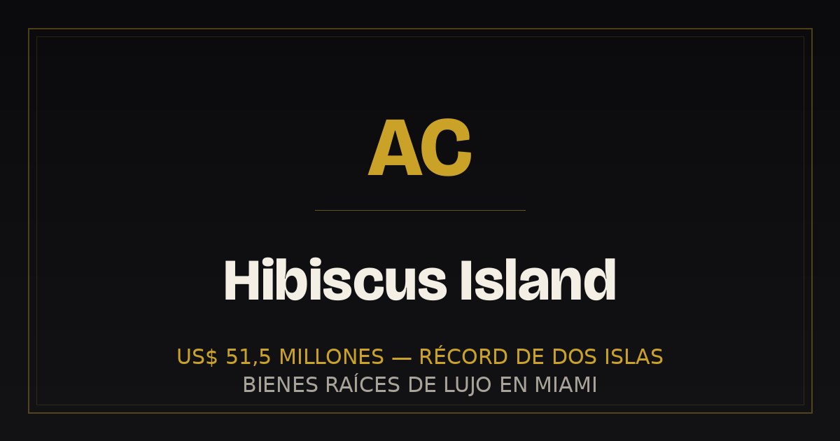 Hibiscus Island: el récord de US$ 51,5 millones